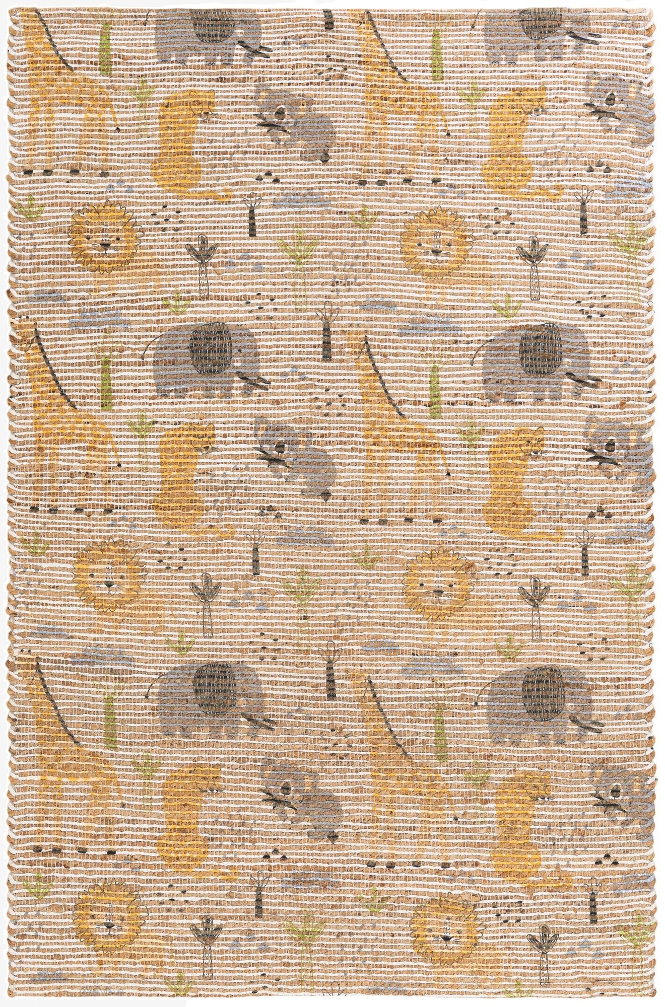 4' 1 x 6' 3 Chenille Jute Rug