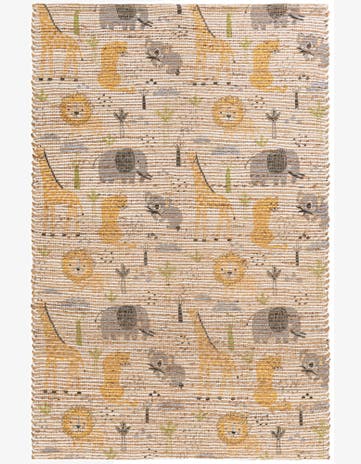 4' 1 x 6' 3 Chenille Jute Rug