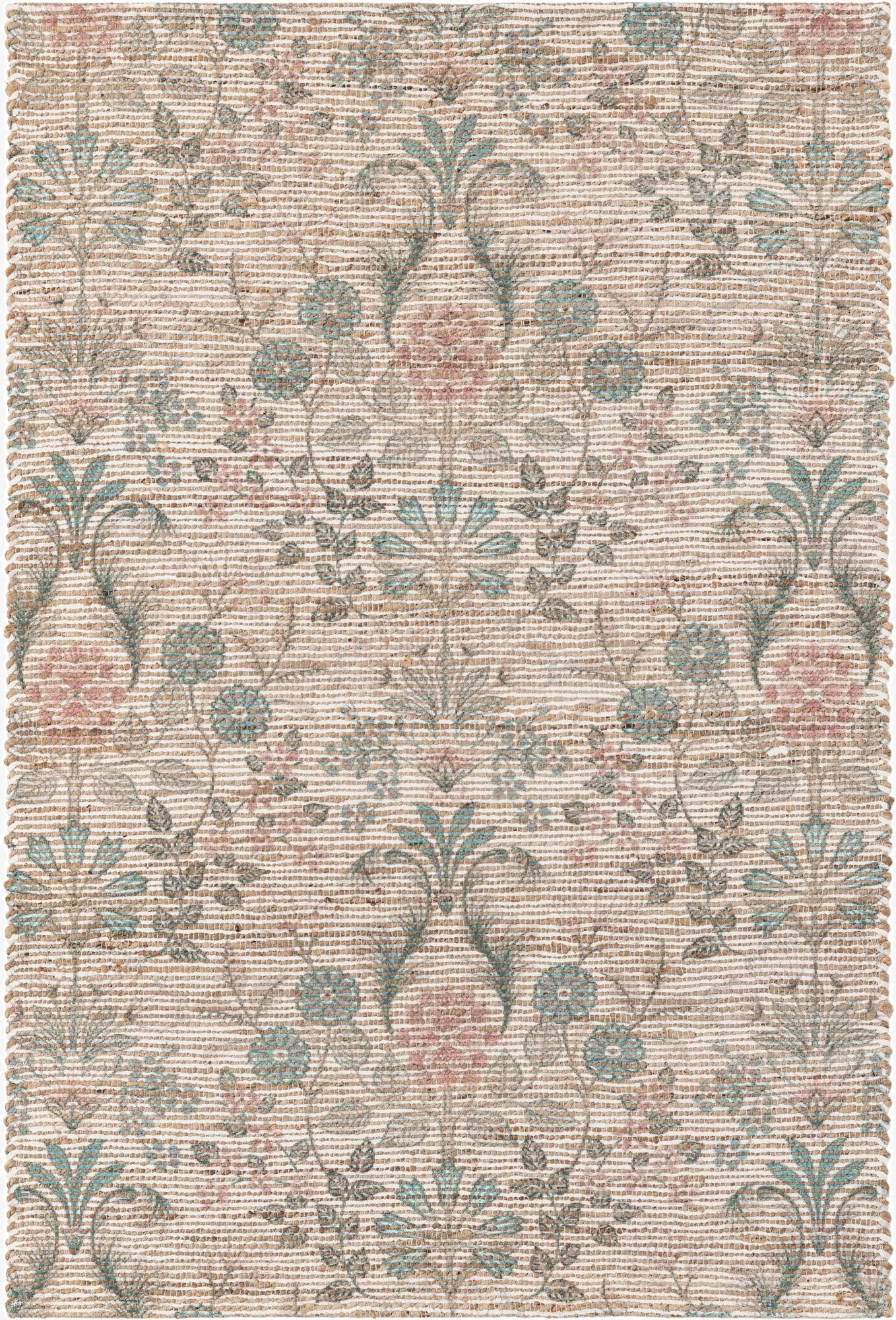 4' 1 x 6' 1  Hand Woven Chenille Jute Rug