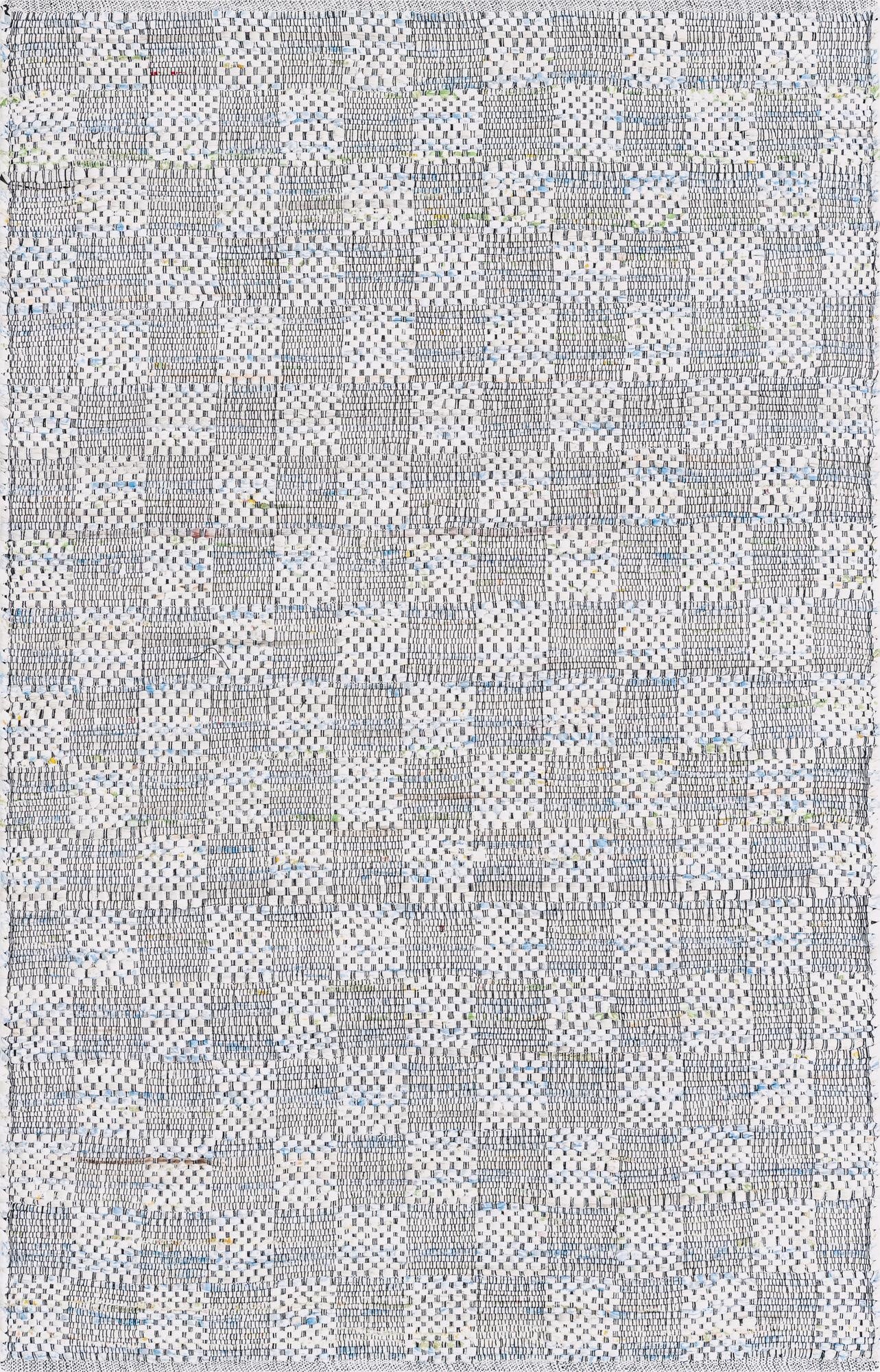 5' 1 x 8'  Hand Woven Chindi Cotton Rug