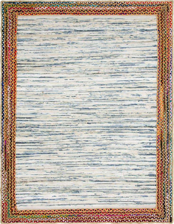 Detail image of 6' 1 x 9' Chindi Jute Rug