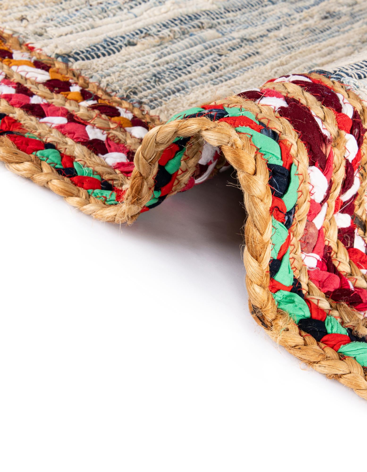 9' x 12' 2 Chindi Jute Rug