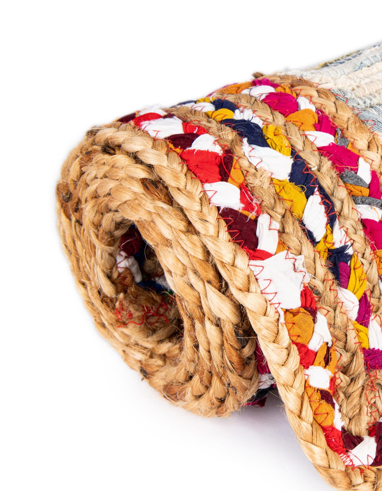 9' x 12' 2 Chindi Jute Rug