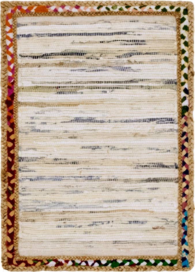 Detail image of 2' x 3' 1 Chindi Jute Rug