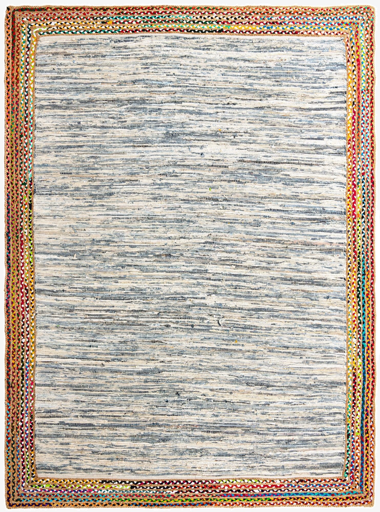 9' x 12' 2 Chindi Jute Rug