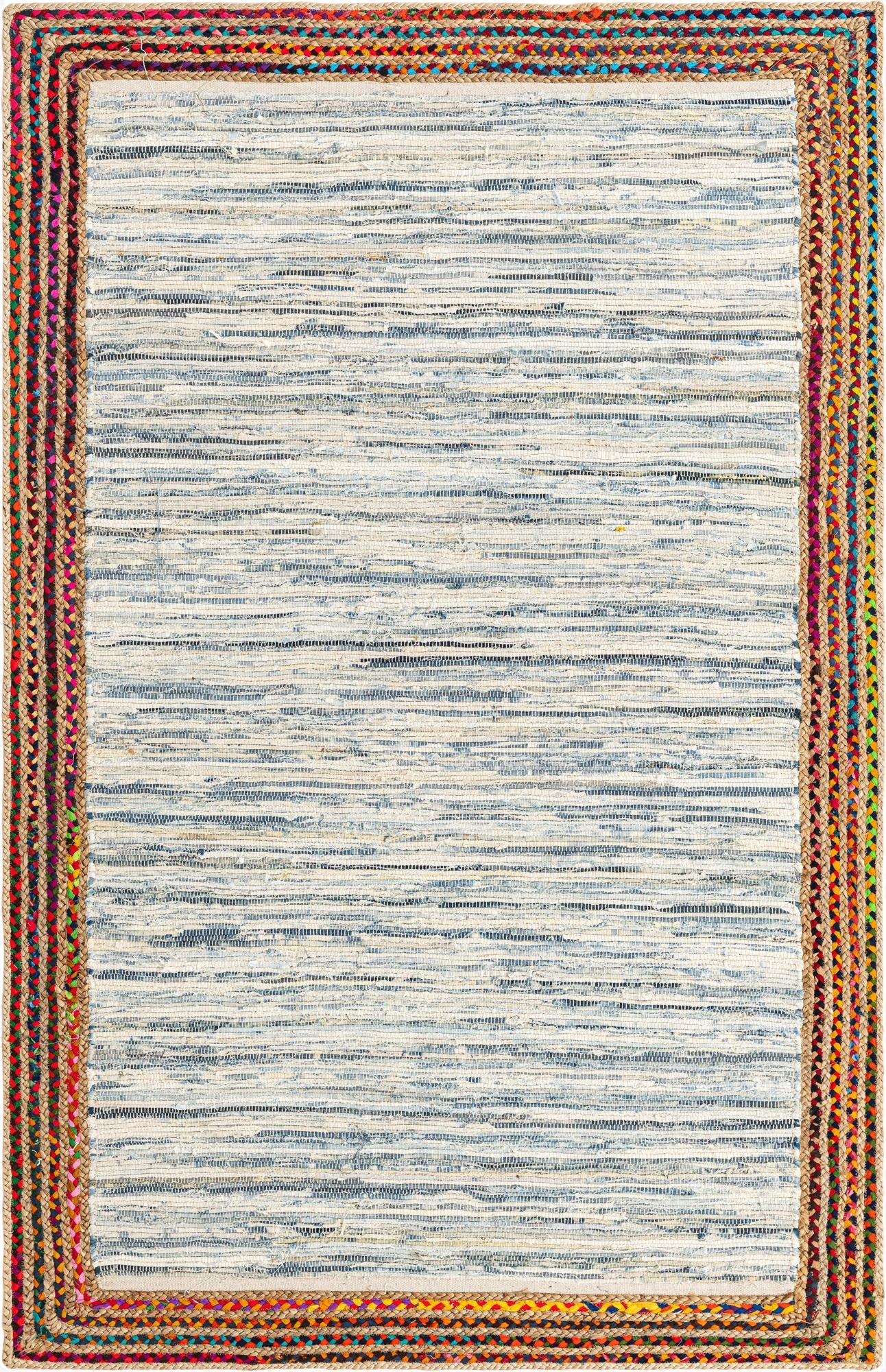 5' 1 x 8' Chindi Jute Rug