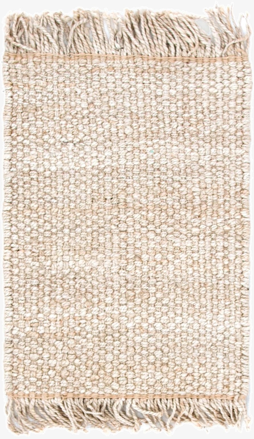 Primary image 62cm x 95cm  Hand Woven Chunky Jute Alfombra