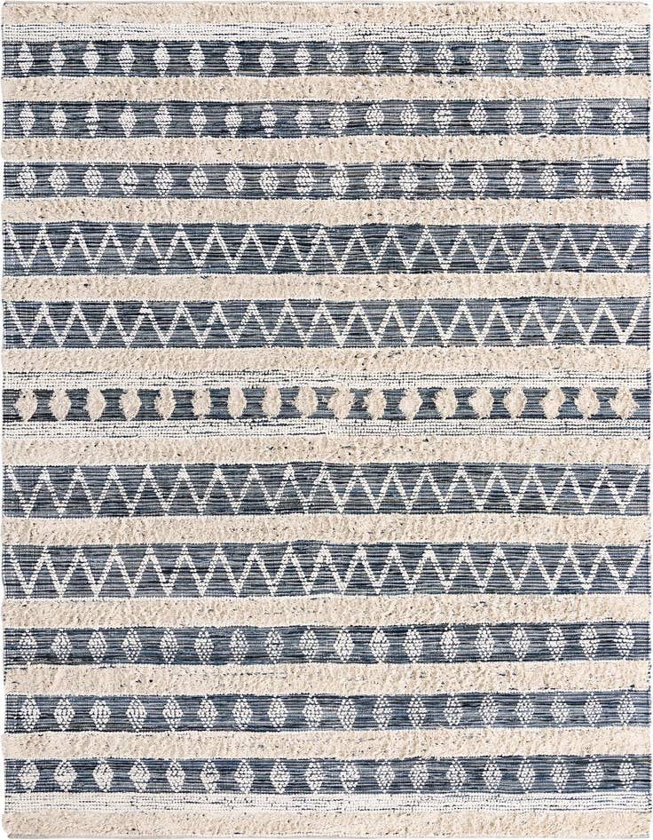 Detail image of 10' x 14' 1 Hand Woven Cotton Chindi Rug