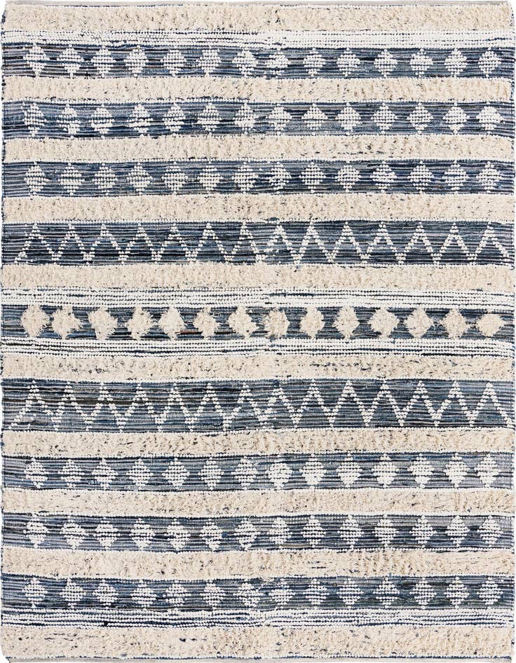 Detail image of 8' x 11' Hand Woven Cotton Chindi Rug