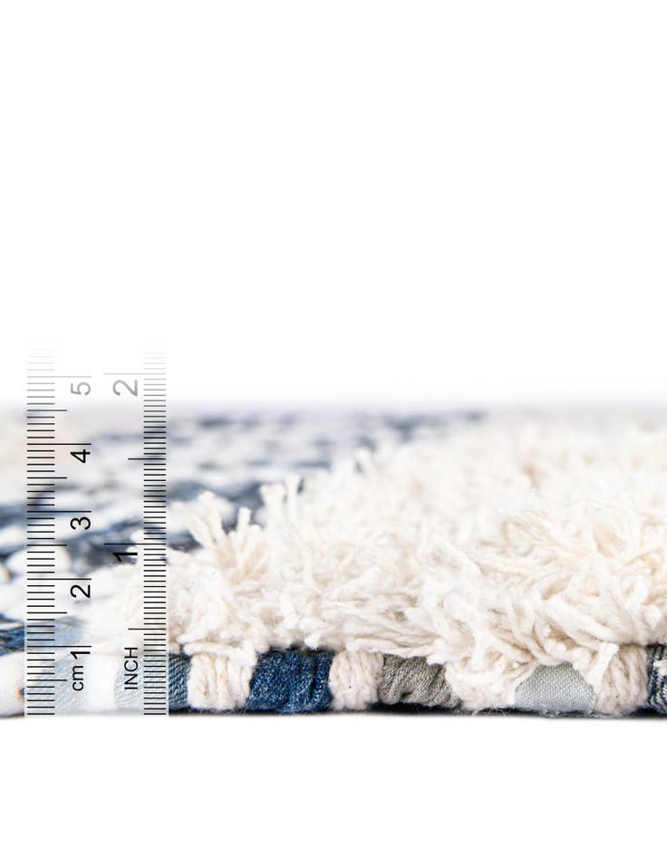 Detail image of Custom Ivory Hand Woven Cotton Chindi Rug