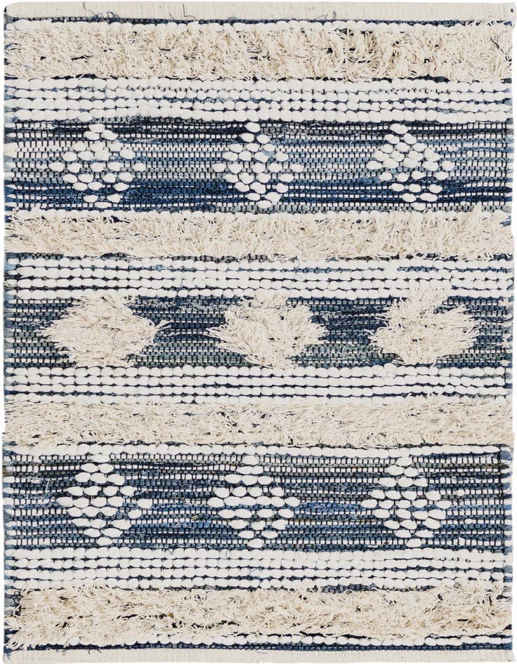 Detail image of 2' x 3' 1 Hand Woven Cotton Chindi Rug