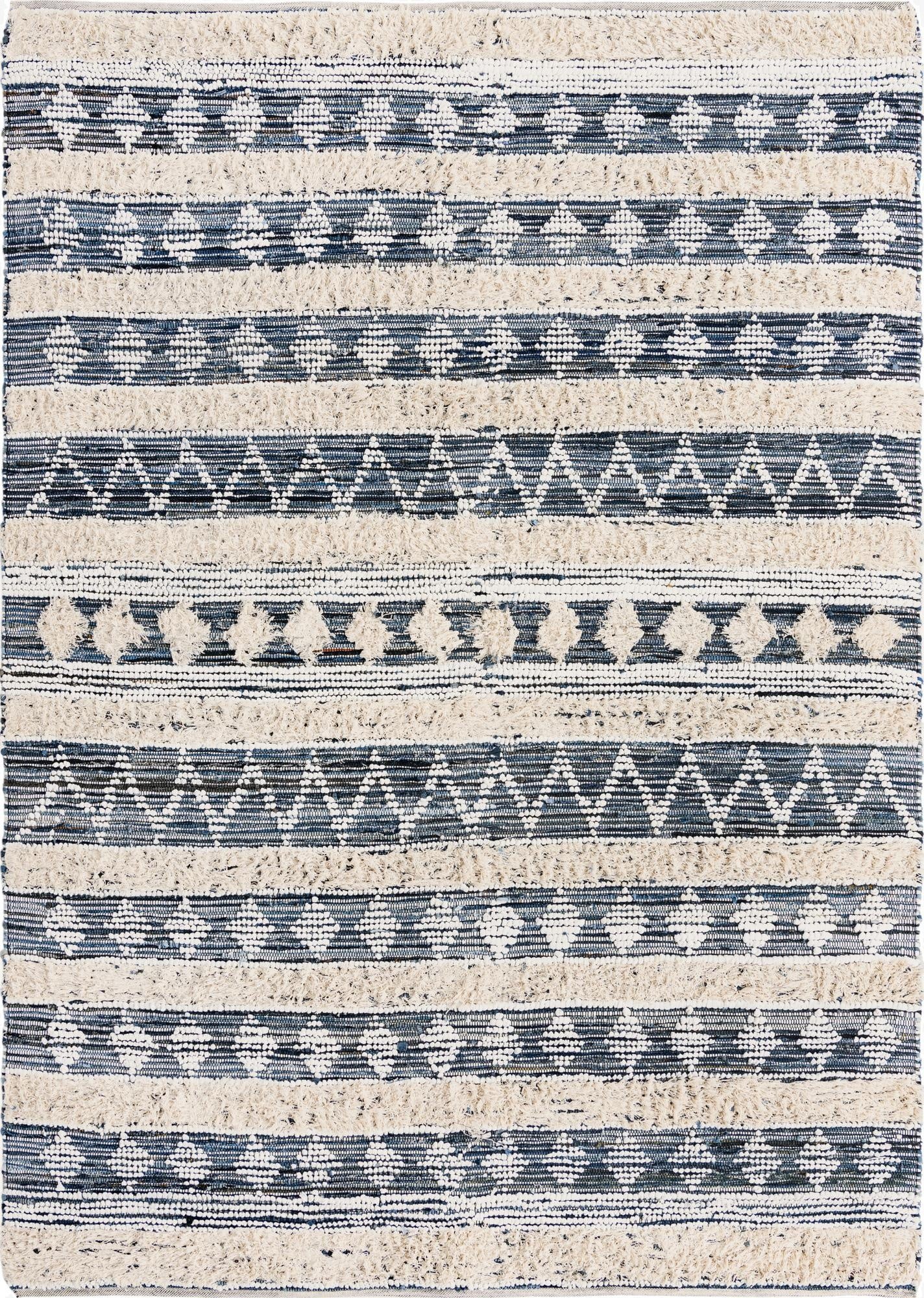 8' x 11'  Hand Woven Cotton Chindi Rug