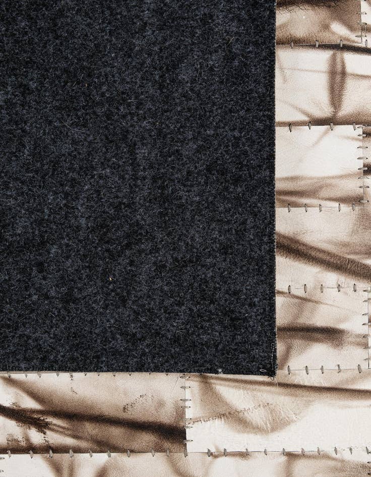 Detail image of 4' 11 x 8' 1 Cowhide - Patchwork Rug