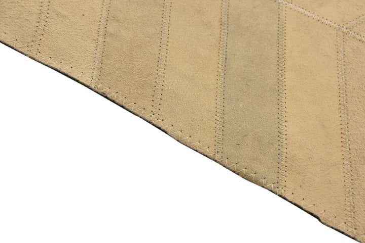 5' 3 x 7' 7 Cowhide Leather Rug