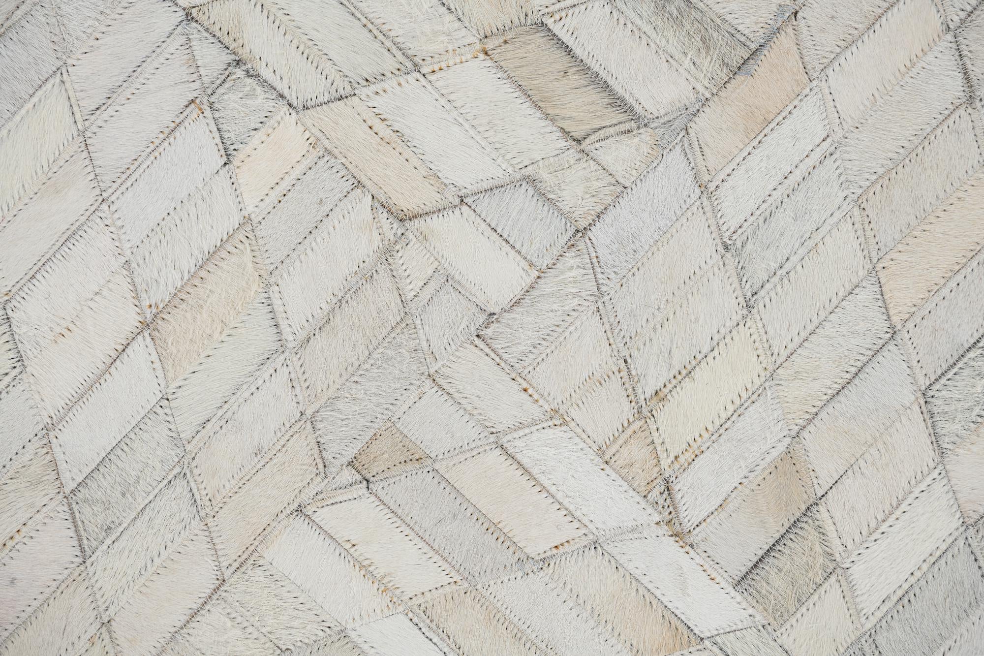 5' x 7' 9 Cowhide Leather Rug