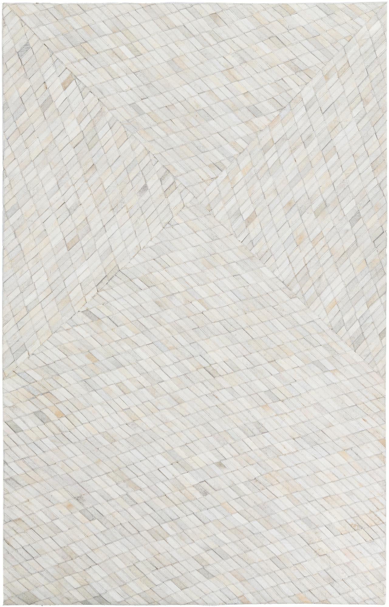 5' x 7' 9 Cowhide Leather Rug