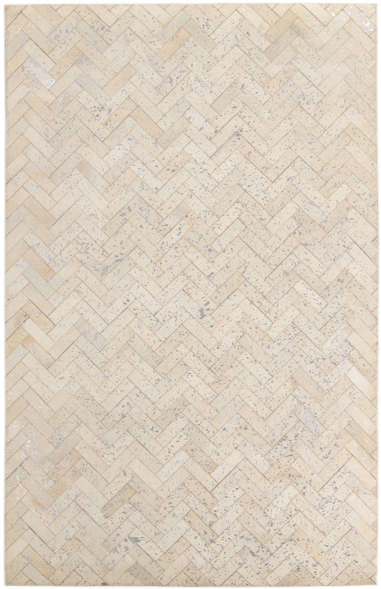 5' x 7' 9 Cowhide Leather Rug