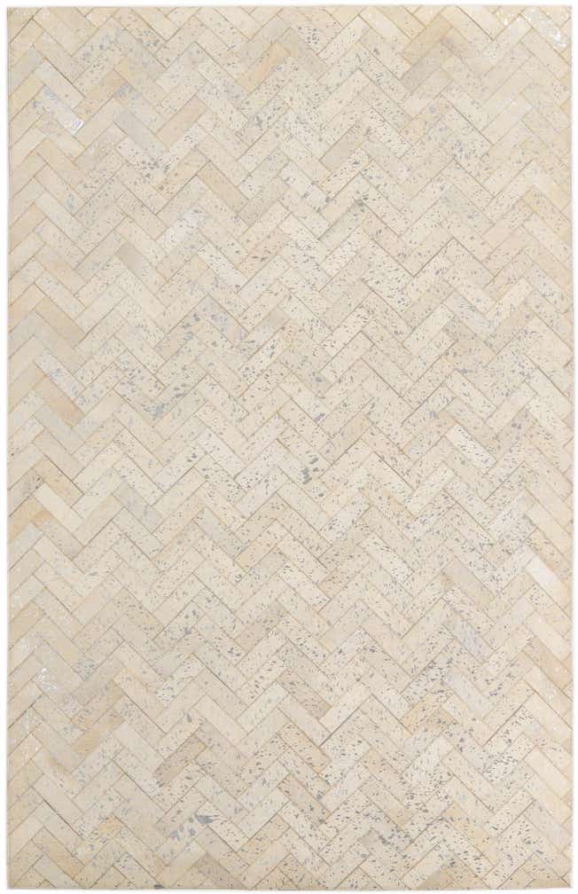 5' x 7' 9 Cowhide Leather Rug