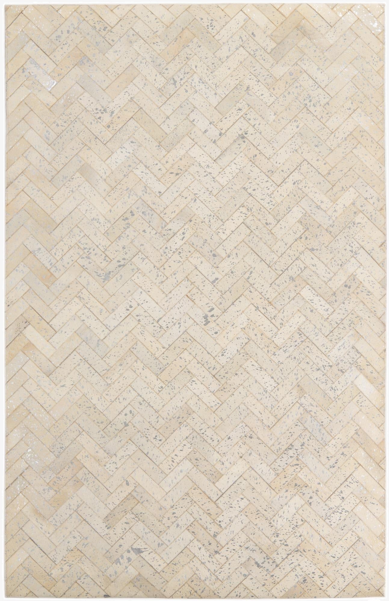 5' x 7' 9 Cowhide Leather Rug