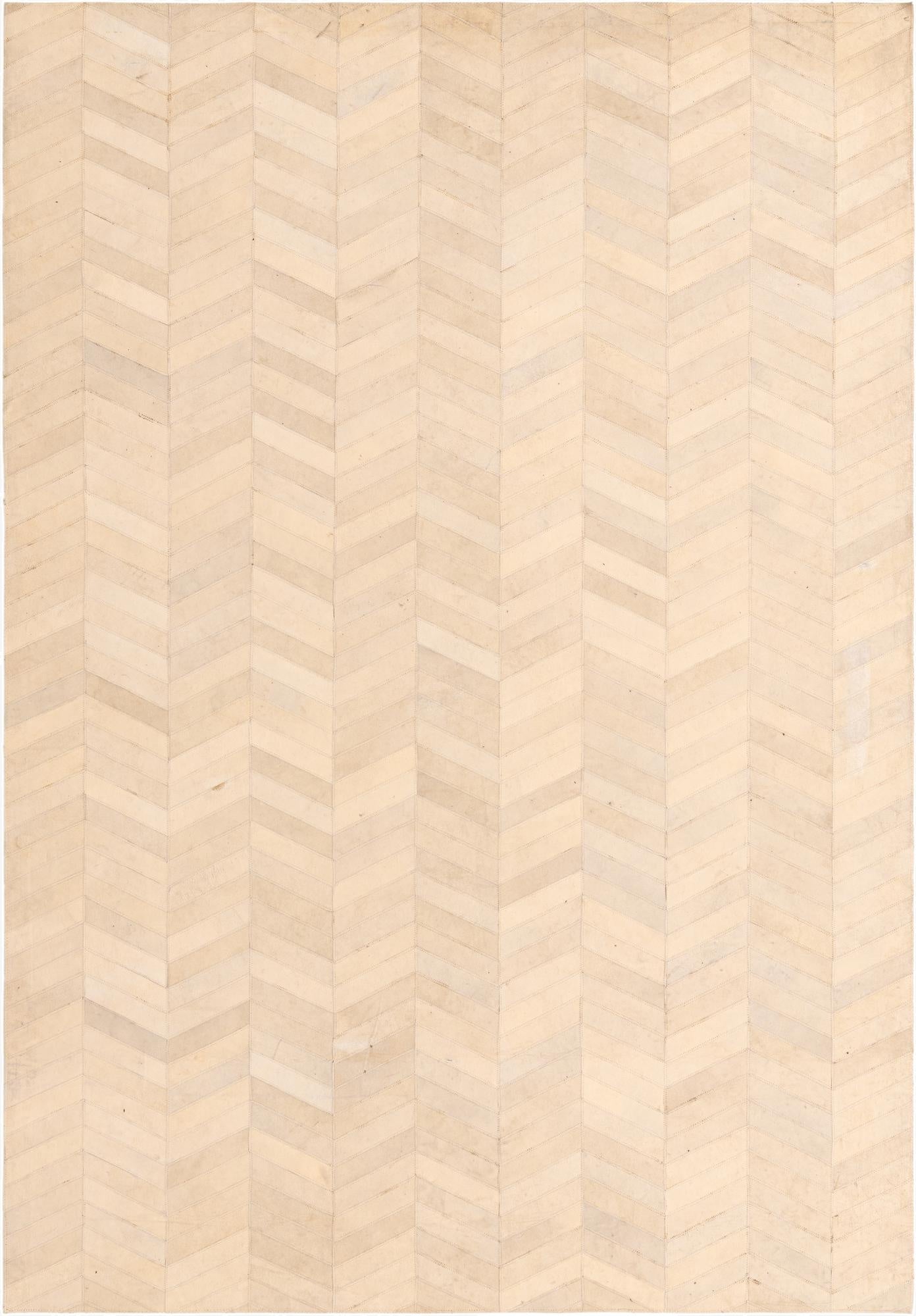 5' 3 x 7' 7 Cowhide Leather Rug