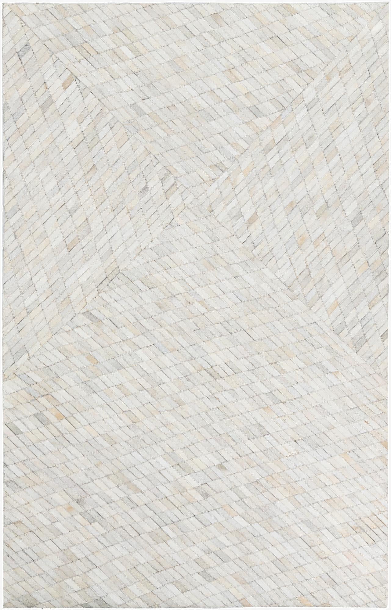 5' x 7' 9 Cowhide Leather Rug