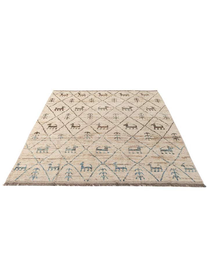 6' 8 x 9' 2 Hand Knotted Darya Wool Rug