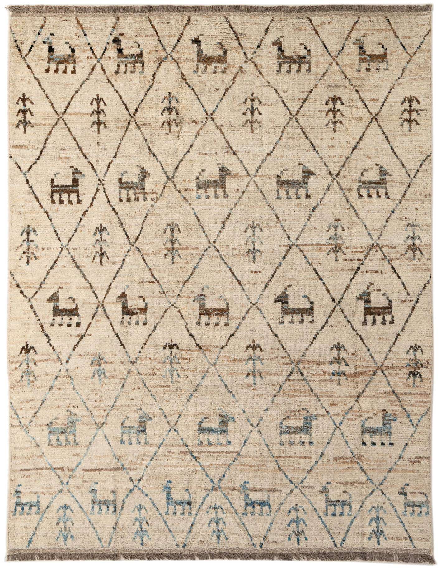 6' 8 x 9' 2 Hand Knotted Darya Wool Rug