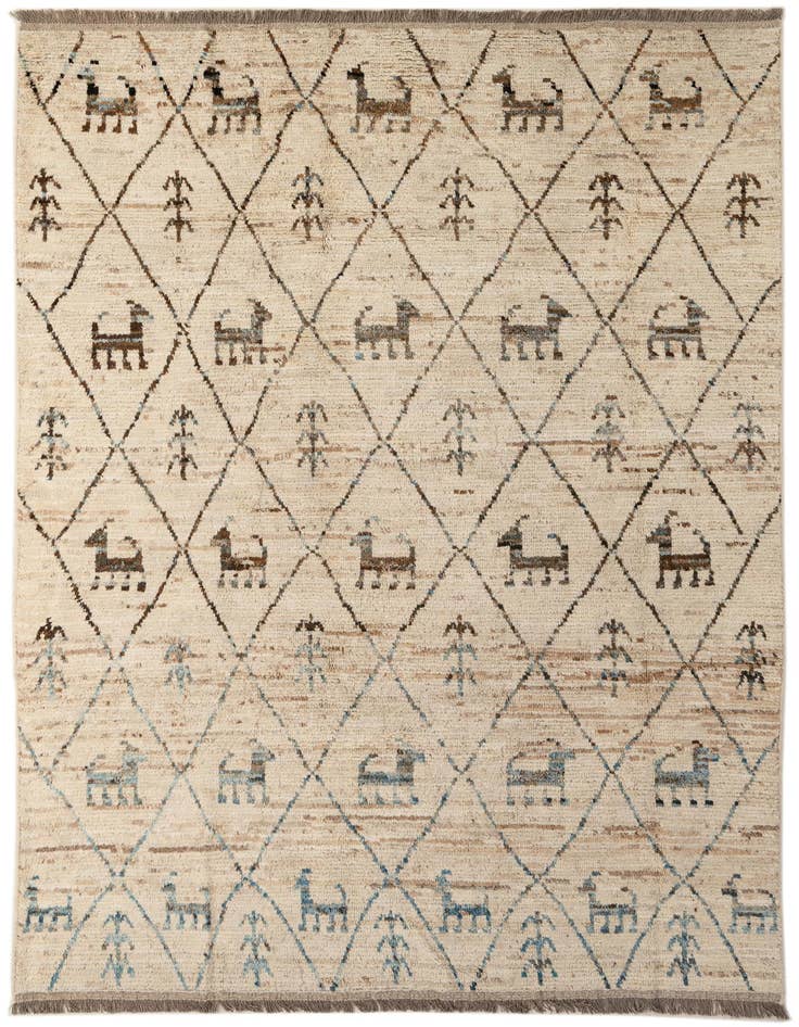 Detail image of 6' 8 x 9' 2 Hand Knotted Darya Wool Rug