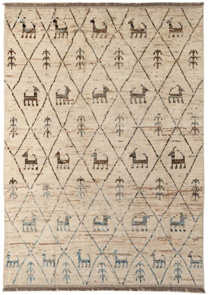 Detail image of 6' 8 x 9' 2 Hand Knotted Darya Wool Rug