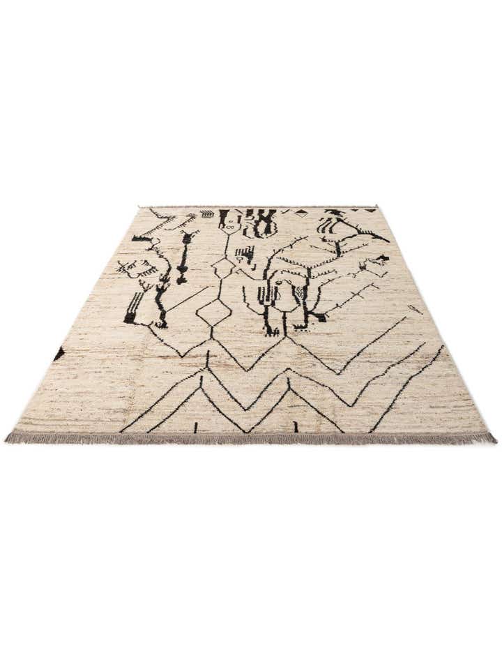 6' 8 x 9' 9 Hand Knotted Darya Wool Rug