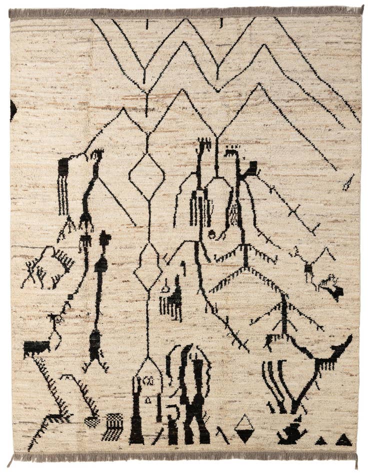 Detail image of 6' 8 x 9' 9 Hand Knotted Darya Wool Rug