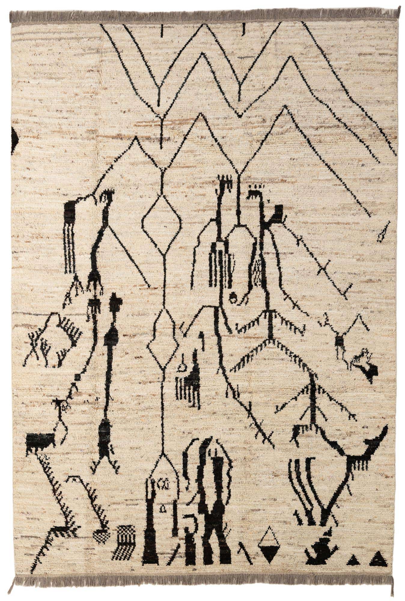 6' 8 x 9' 9 Hand Knotted Darya Wool Rug