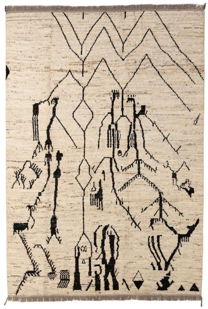 6' 8 x 9' 9 Hand Knotted Darya Wool Rug