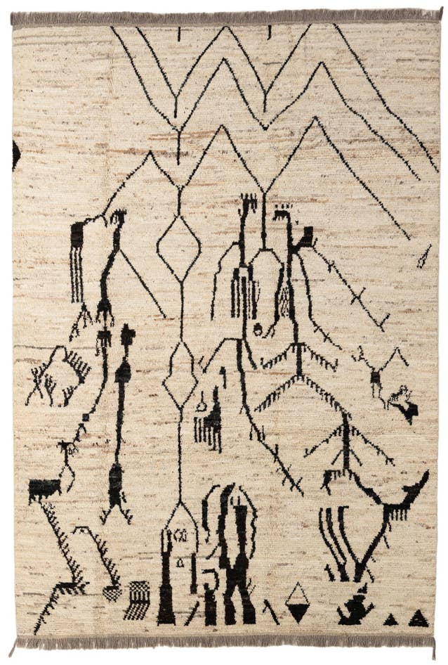 Detail image of 6' 8 x 9' 9 Hand Knotted Darya Wool Rug