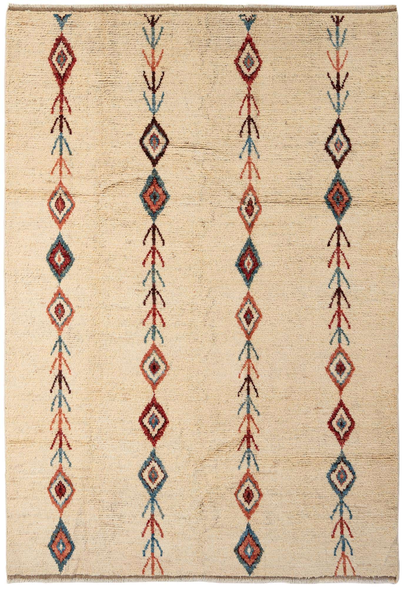 6' 8 x 9' 8 Hand Knotted Darya Wool Rug