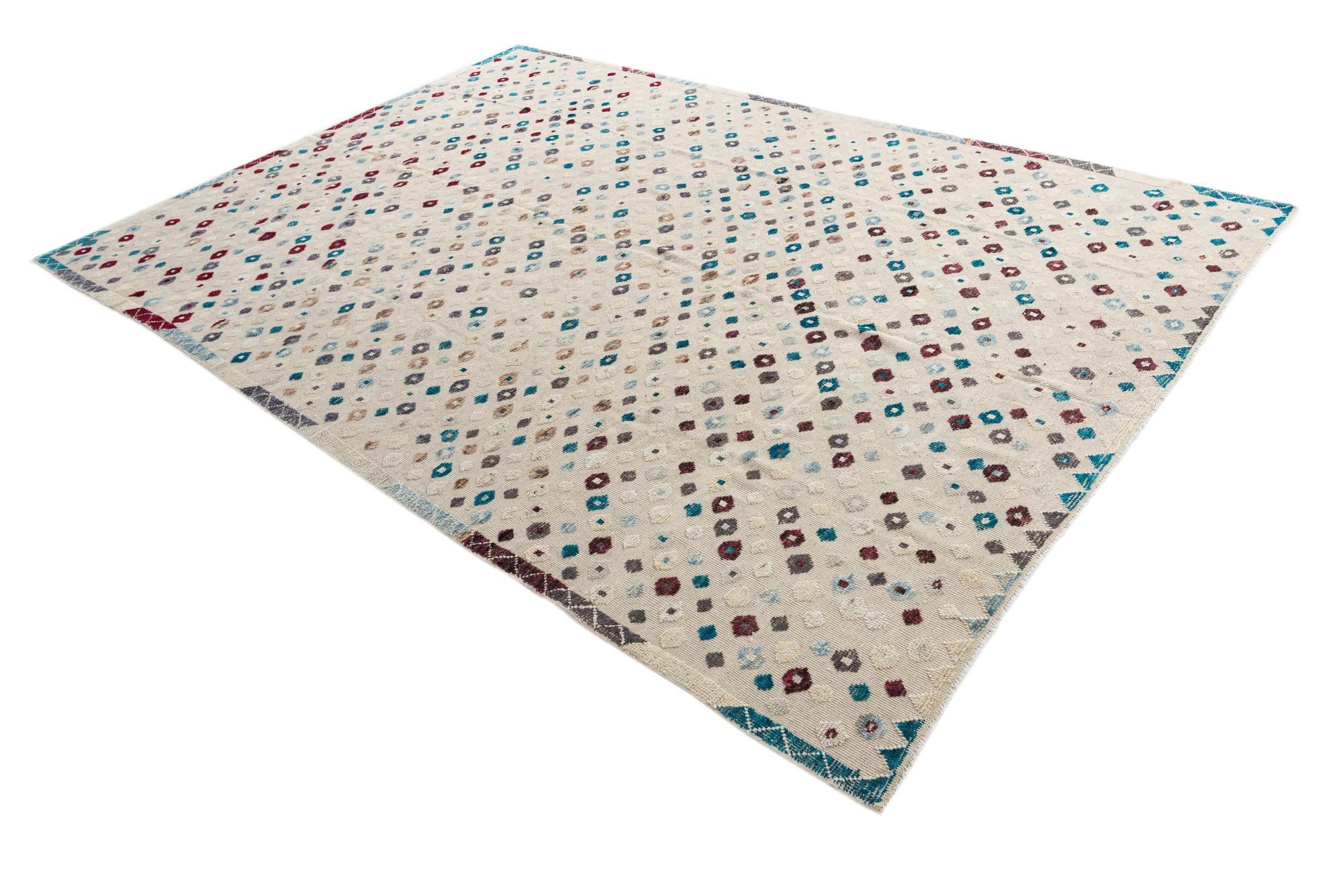 10' x 14' 5 Hand Knotted Darya Wool Rug
