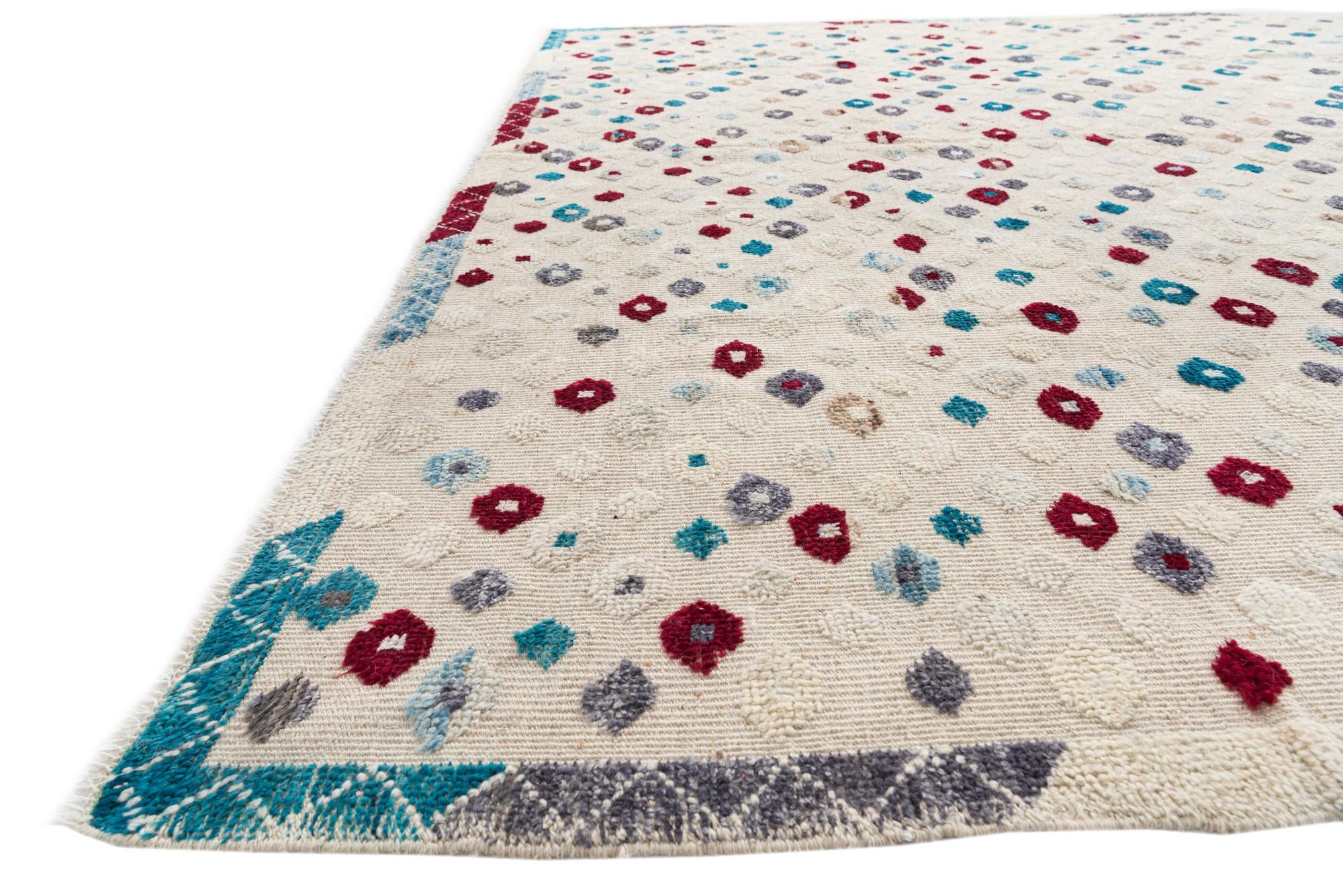 10' x 14' 5 Hand Knotted Darya Wool Rug