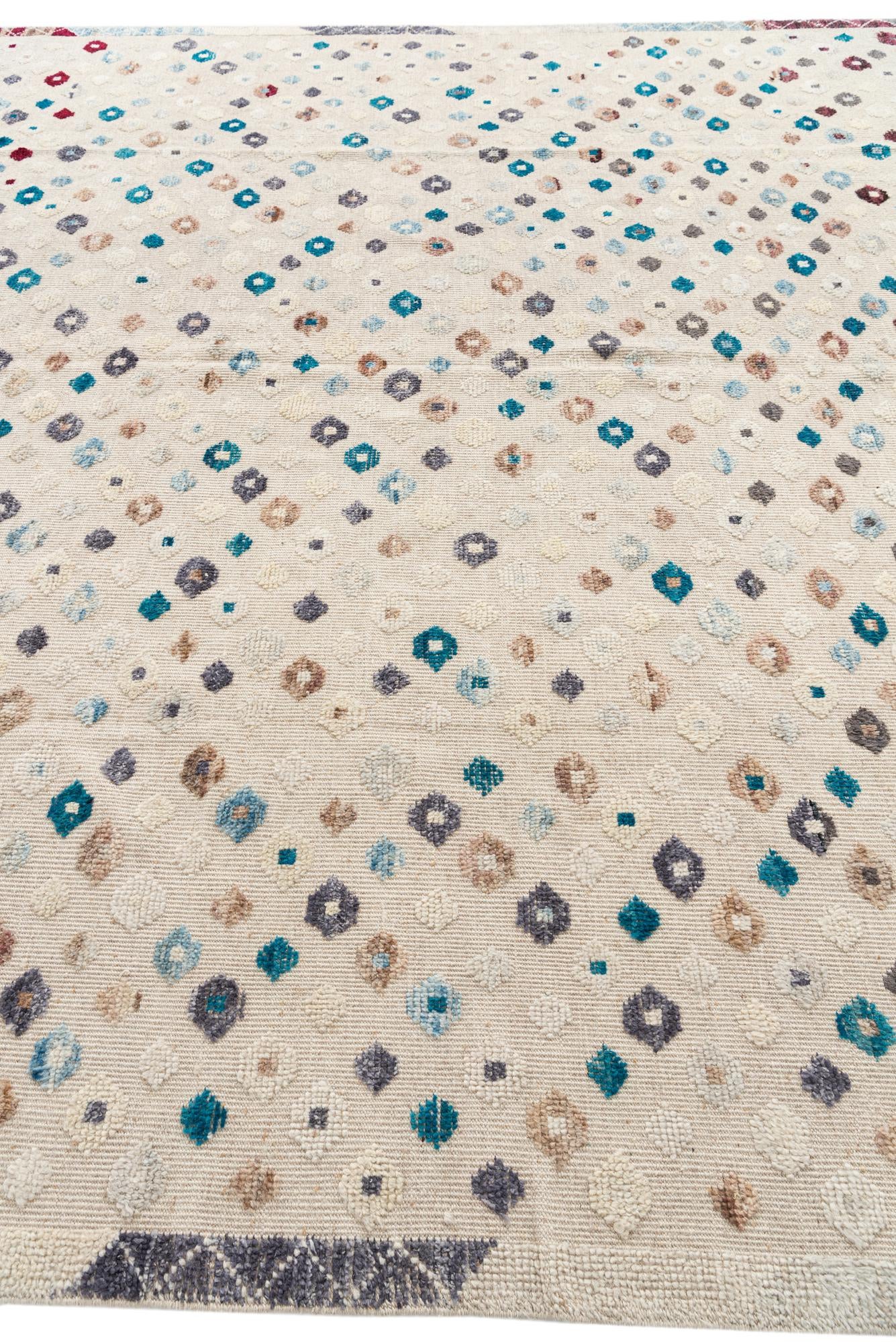 10' x 14' 5 Hand Knotted Darya Wool Rug