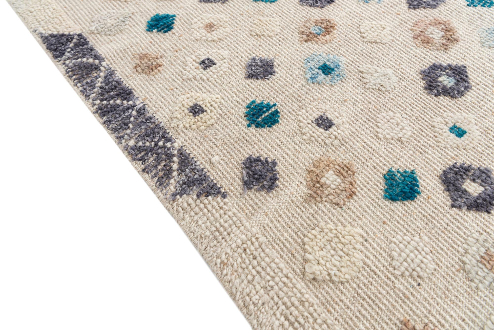 10' x 14' 5 Hand Knotted Darya Wool Rug
