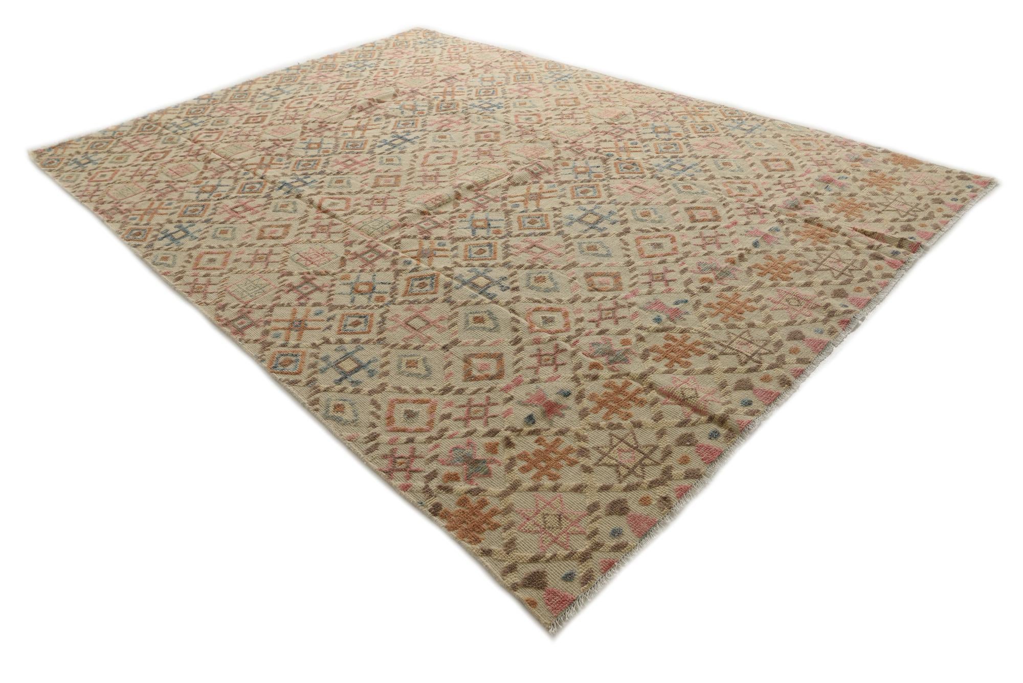 8' 10 x 12' 6 Hand Knotted Darya Wool Rug