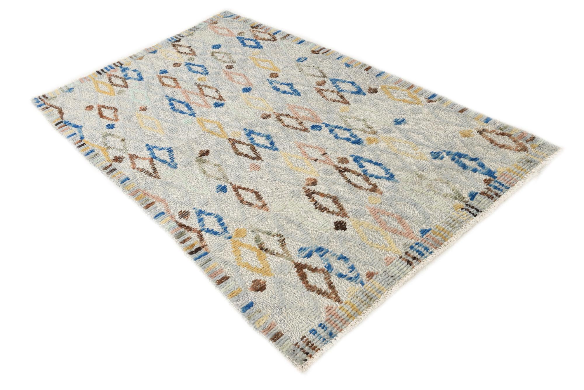 4' 10 x 6' 3 Hand Knotted Darya Wool Rug
