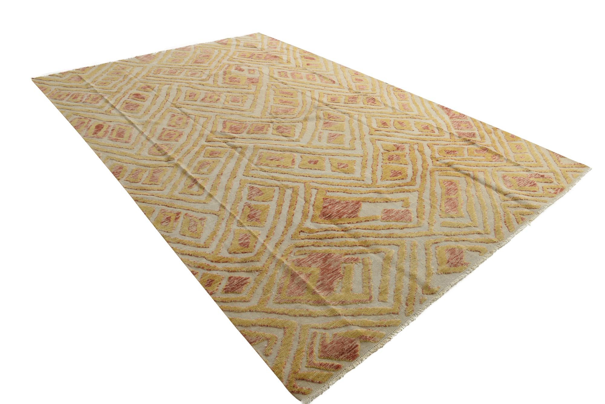 9' 7 x 14' 3 Hand Knotted Darya Wool Rug