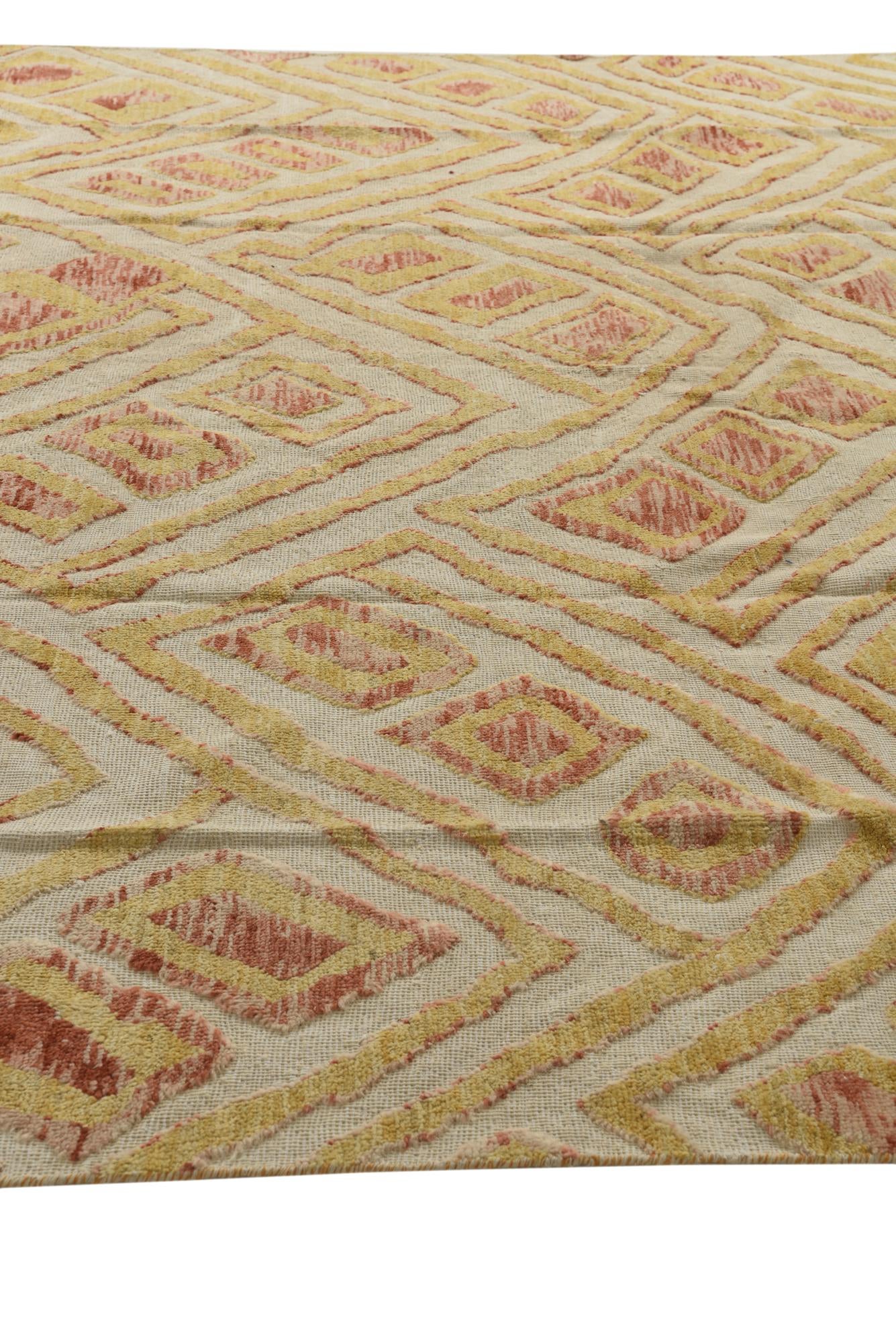 9' 7 x 14' 3 Hand Knotted Darya Wool Rug