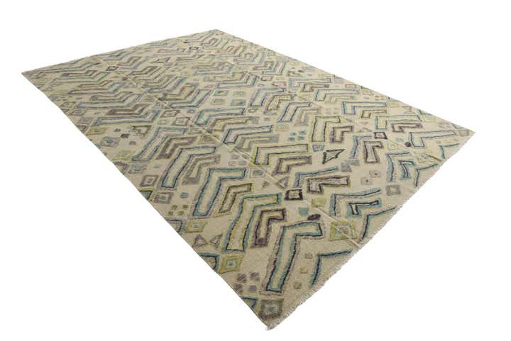 9' x 12' 6 Hand Knotted Darya Wool Rug