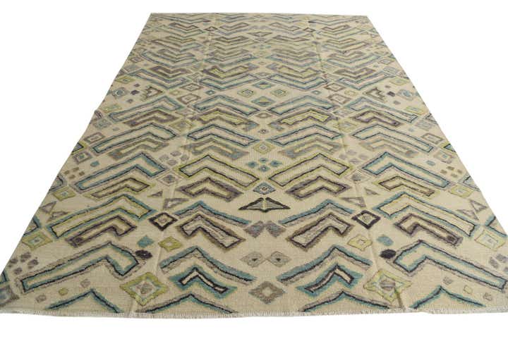 9' x 12' 6 Hand Knotted Darya Wool Rug