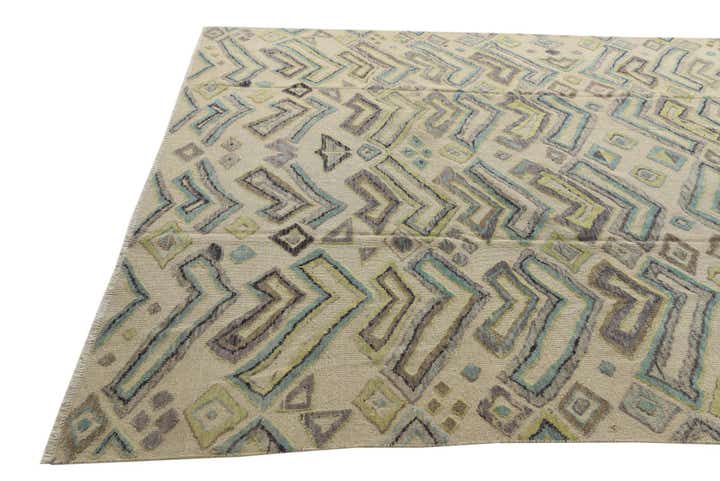 9' x 12' 6 Hand Knotted Darya Wool Rug