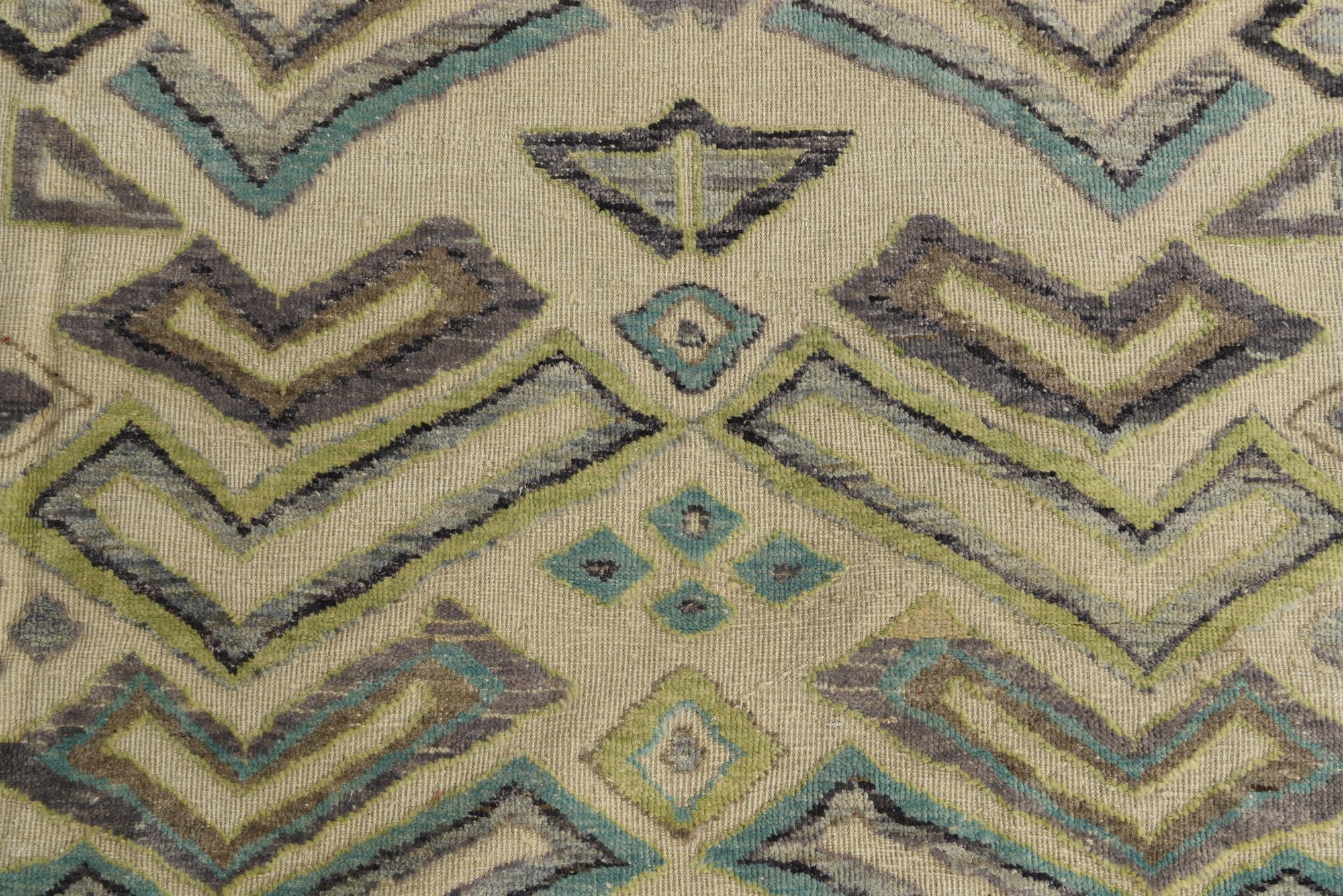 9' x 12' 6 Hand Knotted Darya Wool Rug