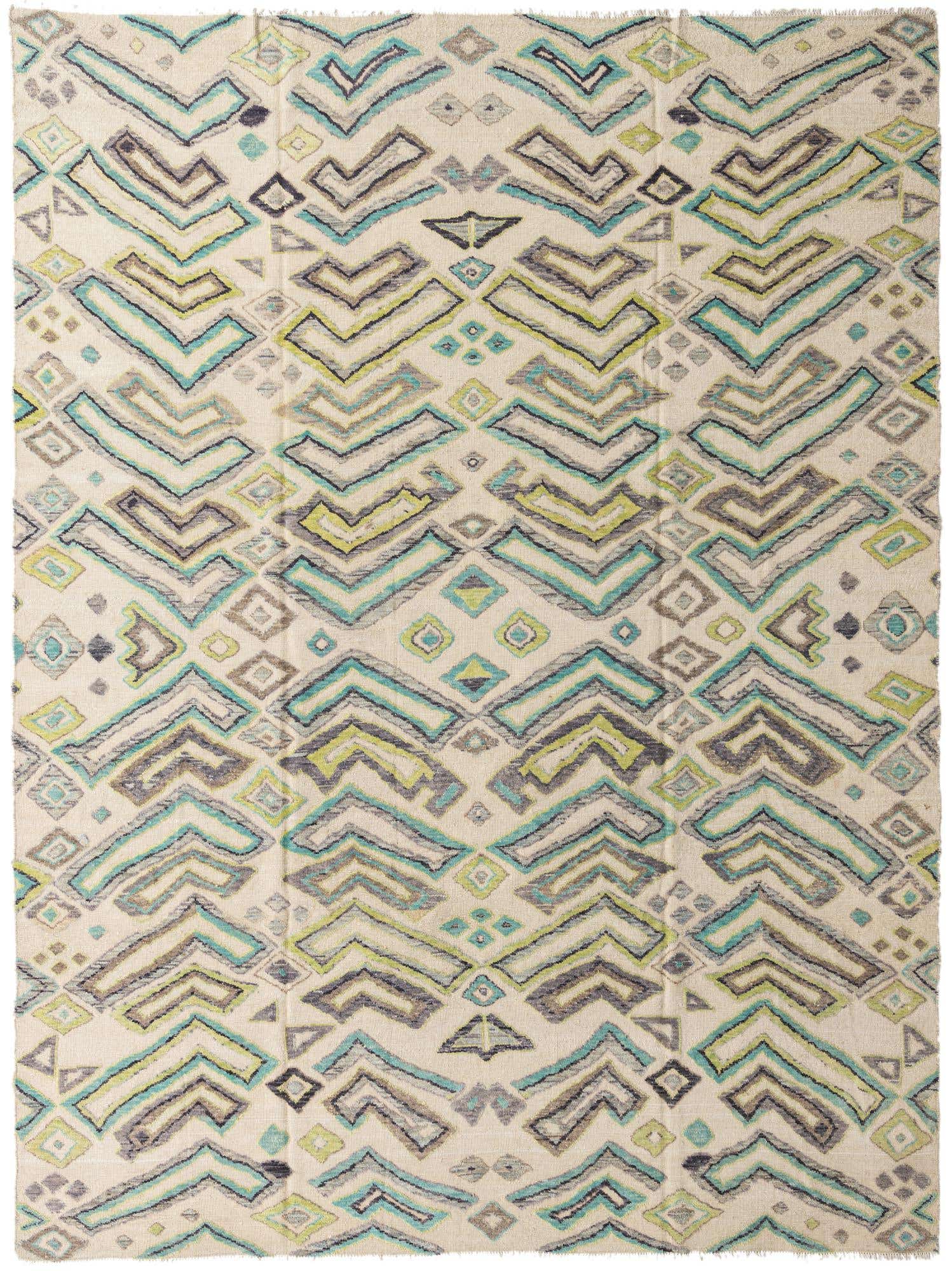 9' x 12' 6 Hand Knotted Darya Wool Rug