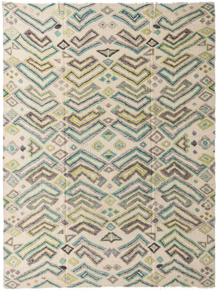 9' x 12' 6 Hand Knotted Darya Wool Rug