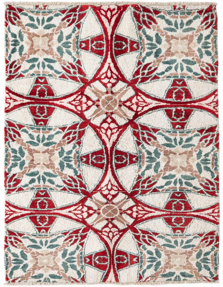 Detail image of 4' 1 x 6' Hand Knotted Darya Wool Rug